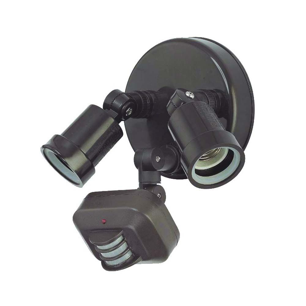 Acclaim Lighting MFL2ABZ 2-Light Architectural Bronze Adjustable Arm Floodlight With Motion Sensor