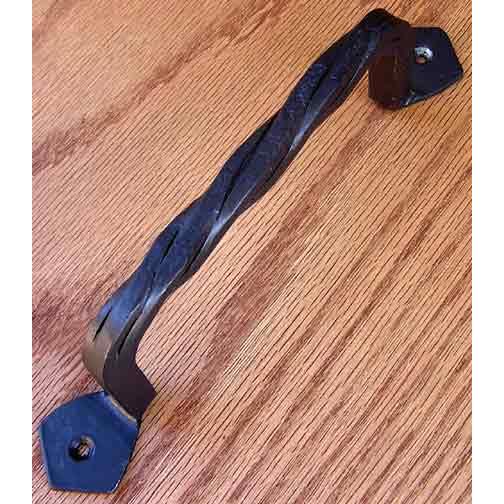 Agave Ironworks PU032-01 Hammered Square Bar Pull in Flat Black