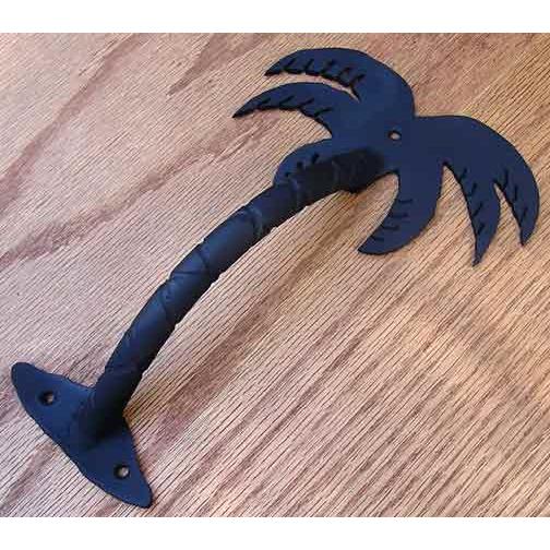 Agave Ironworks PU044-02 Small Palm Tree Pull in Brown Rust