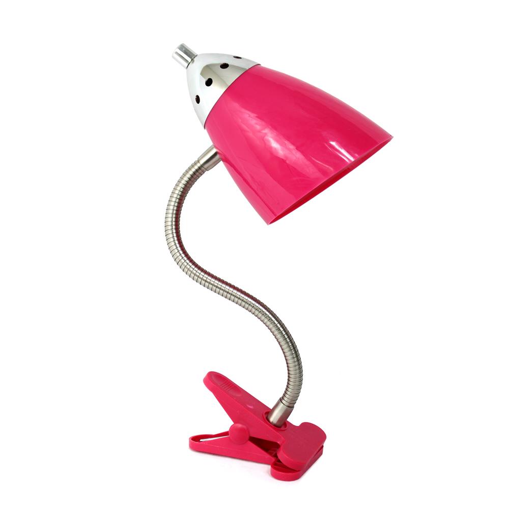  All The Rages LD2001-PNK LimeLights Flossy Flexible Gooseneck Clip Light Desk Lamp/ Pink