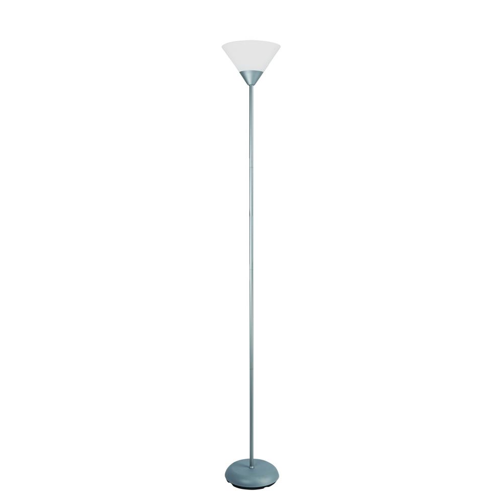  All The Rages LF1011-SLV Simple Designs 1 Light Stick Torchiere Floor Lamp/ Silver