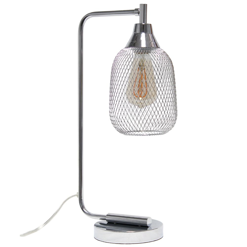 All the Rages LHD-2000-CH Lalia Home Industrial Mesh Desk Lamp, Chrome