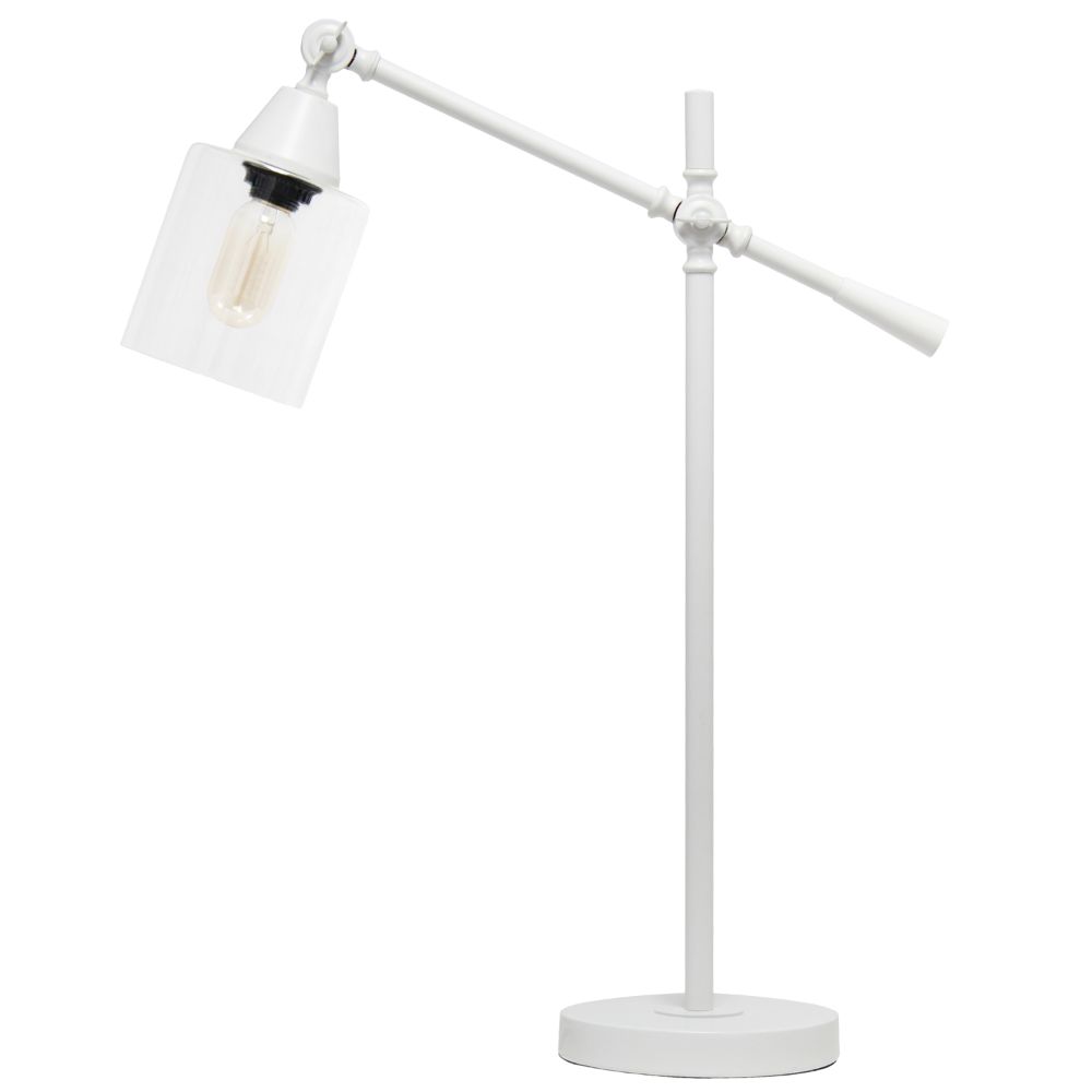 All The Rages LHD-2001-WH Studio Loft Lalia Home Vertically Adjustable Desk Lamp, White