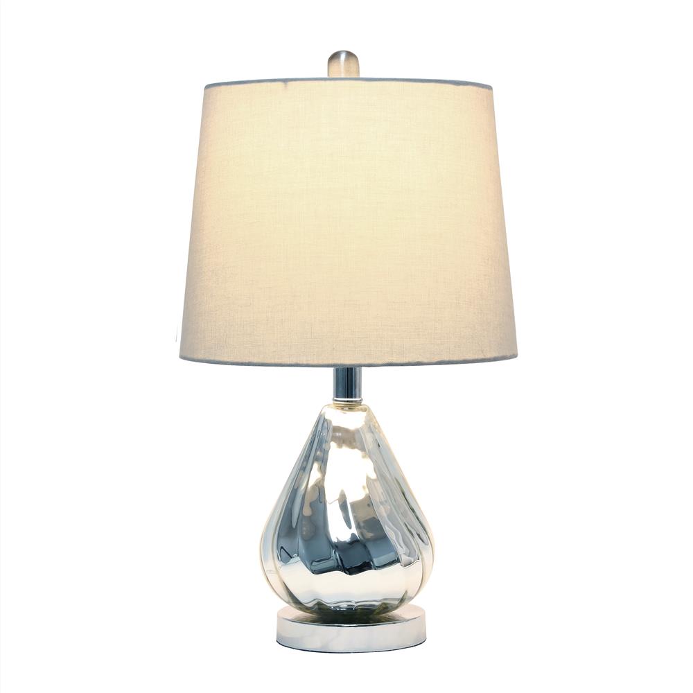 All The Rage LHT-5005-GY  Lalia Home Kissy Pear Table Lamp with Gray Fabric Shade