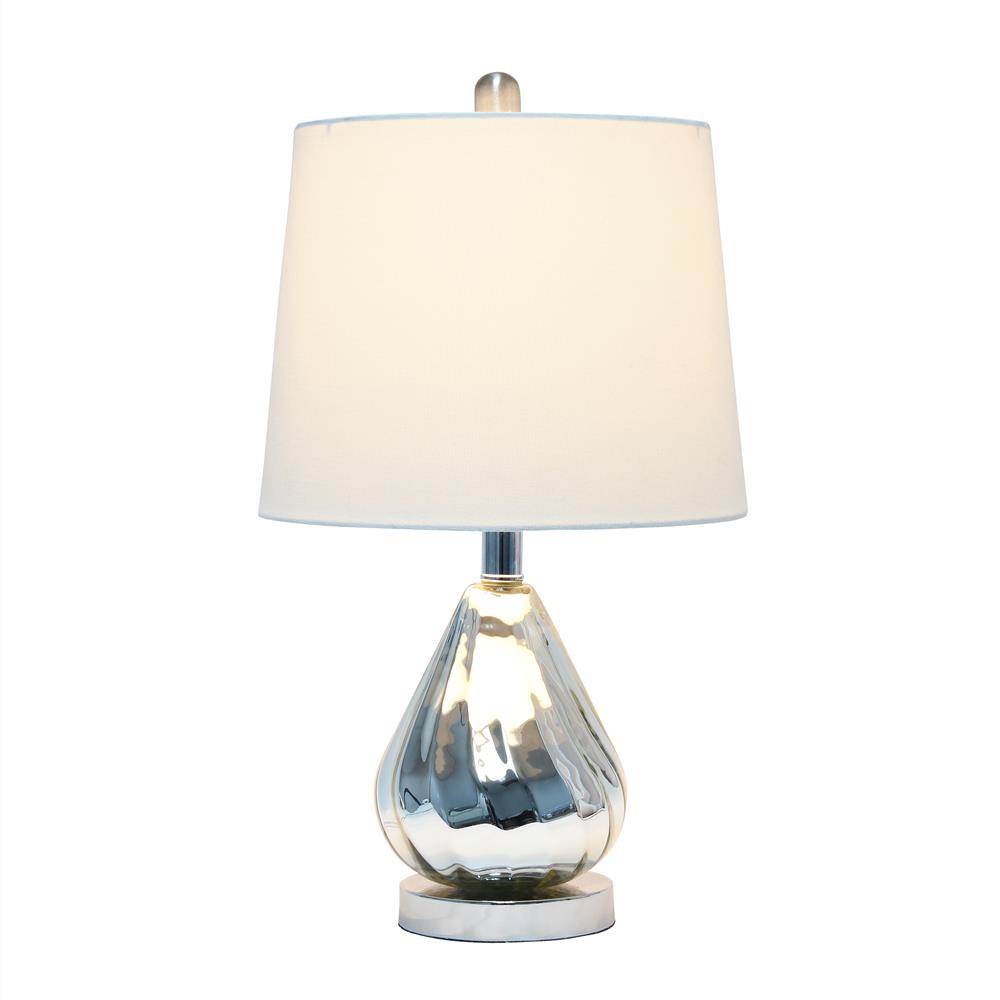 All The Rage LHT-5005-WH  Lalia Home Kissy Pear Table Lamp with White Fabric Shade