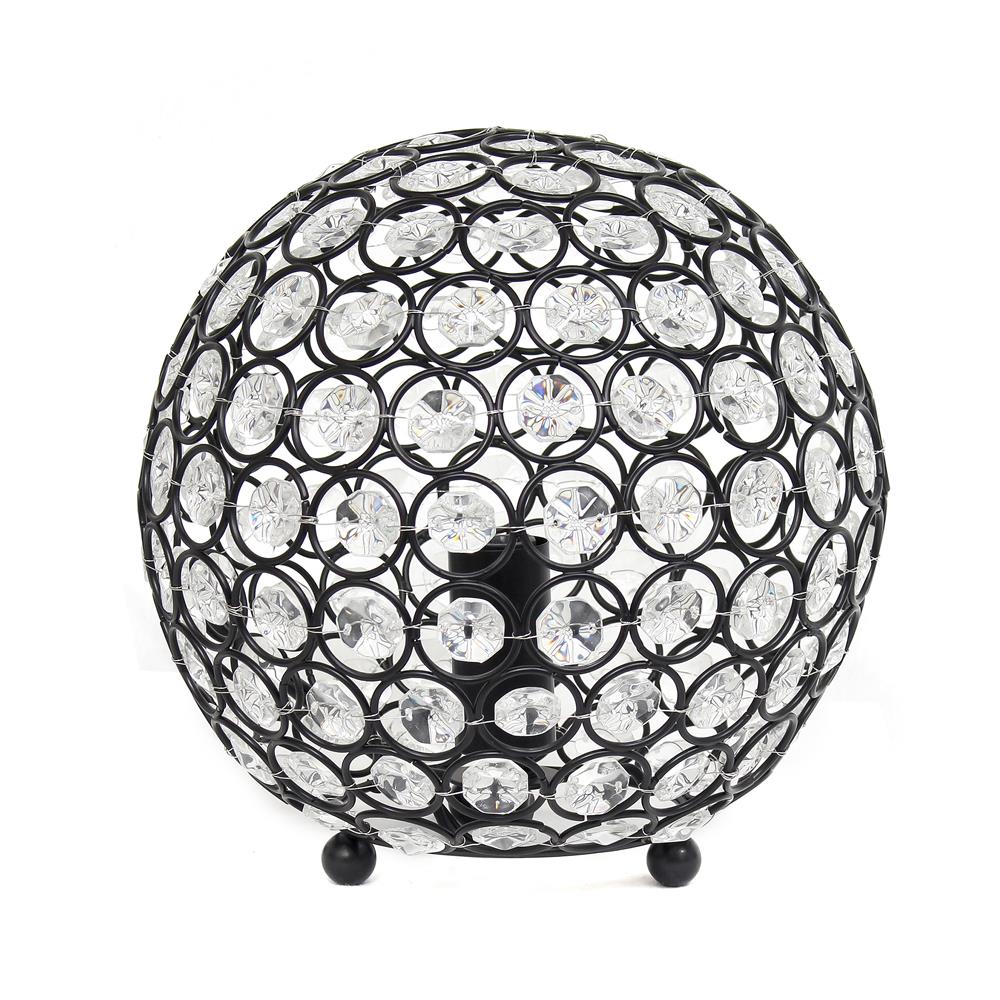 All The Rages LT1026-RBZ Elegant Designs  8 Inch Crystal Ball Sequin Table Lamp, Restoration Bronze