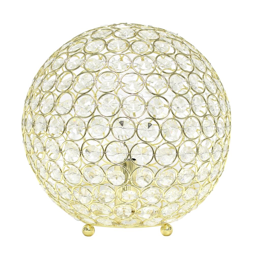 All The Rages LT1067-GLD Elegant Designs  10 Inch Crystal Ball Sequin Table Lamp, Gold