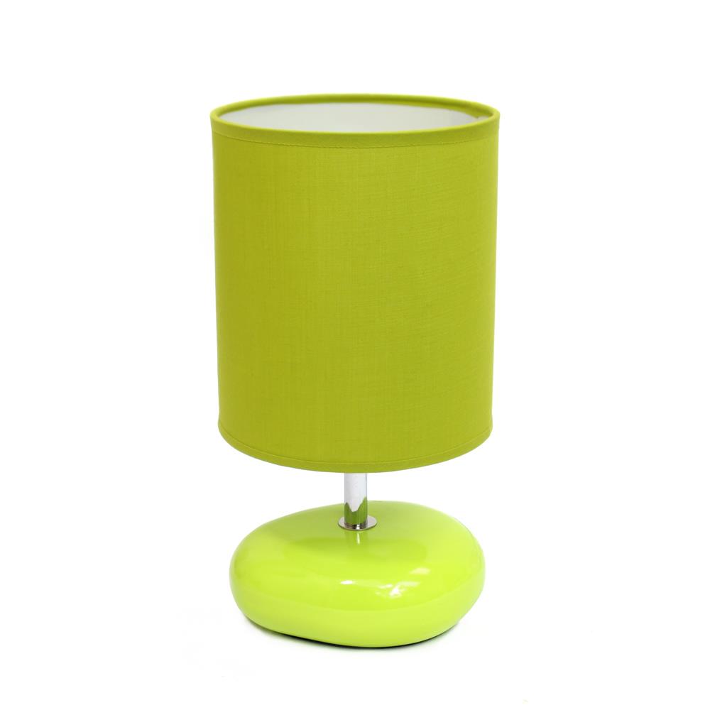  All The Rages LT2005-GRN Simple Designs Stonies Small Stone Look Table Bedside Lamp/ Green