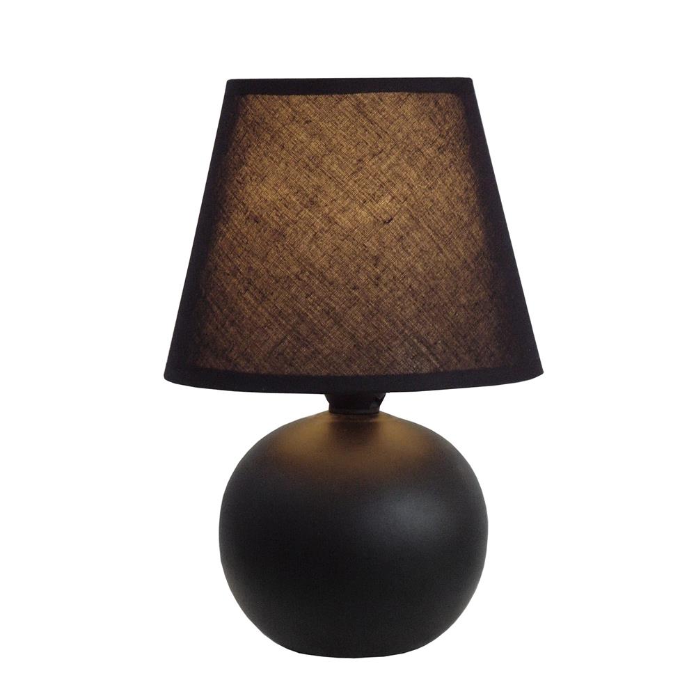  All The Rages LT2008-BLK Simple Designs  Mini Ceramic Globe Table Lamp/ Black