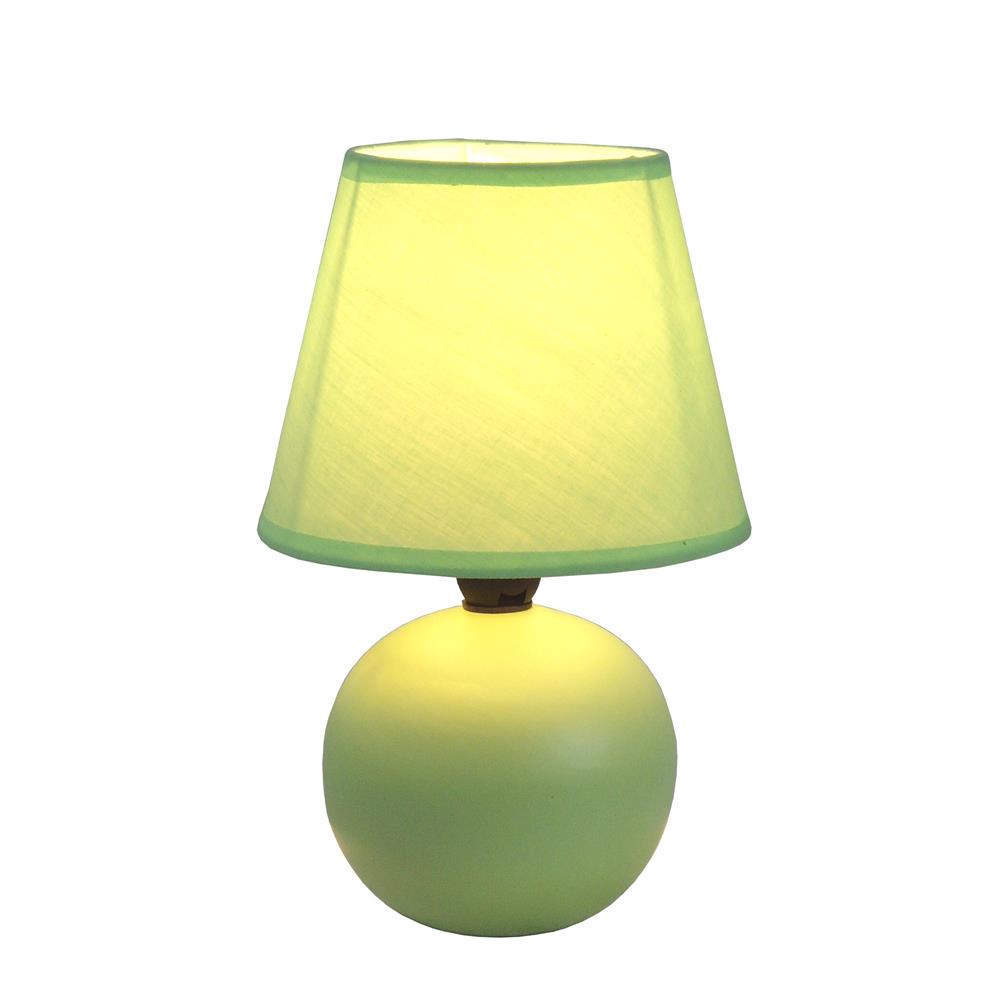  All The Rages LT2008-GRN Simple Designs  Mini Ceramic Globe Table Lamp/ Green