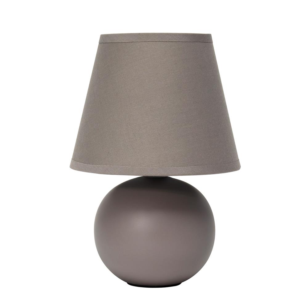 All The Rage LT2008-GRY Simple Designs Mini Ceramic Globe Table Lamp