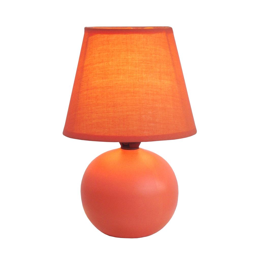  All The Rages LT2008-ORG Simple Designs  Mini Ceramic Globe Table Lamp/ Orange