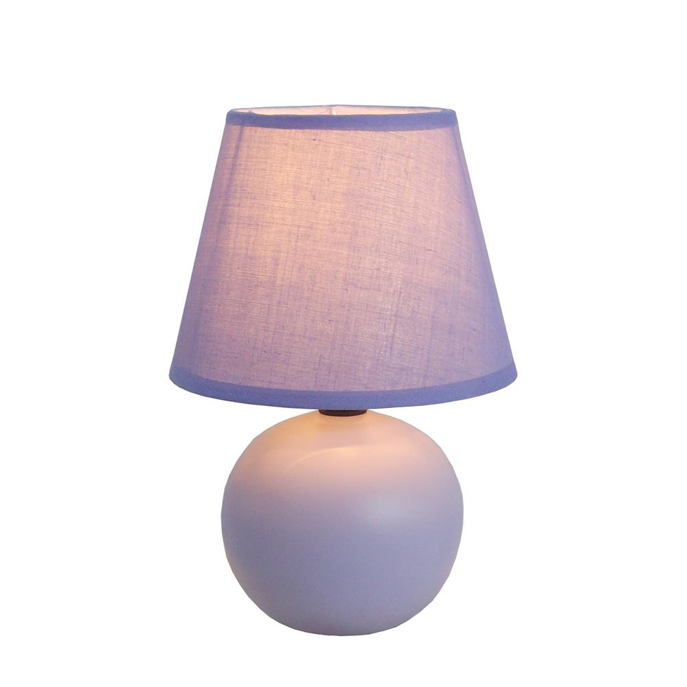 All The Rages LT2008-PRP Simple Designs  Mini Ceramic Globe Table Lamp/ Purple
