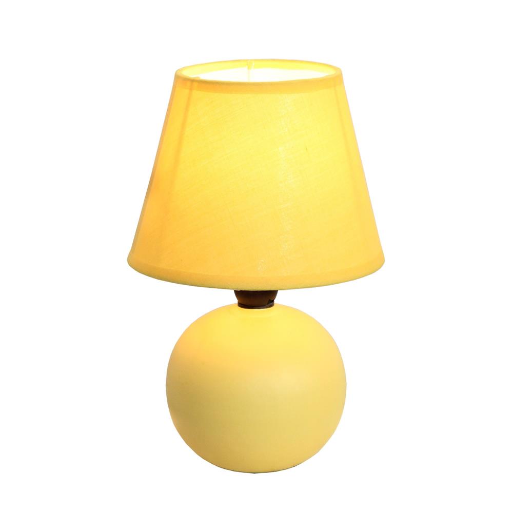  All The Rages LT2008-YLW Simple Designs  Mini Ceramic Globe Table Lamp/ Yellow