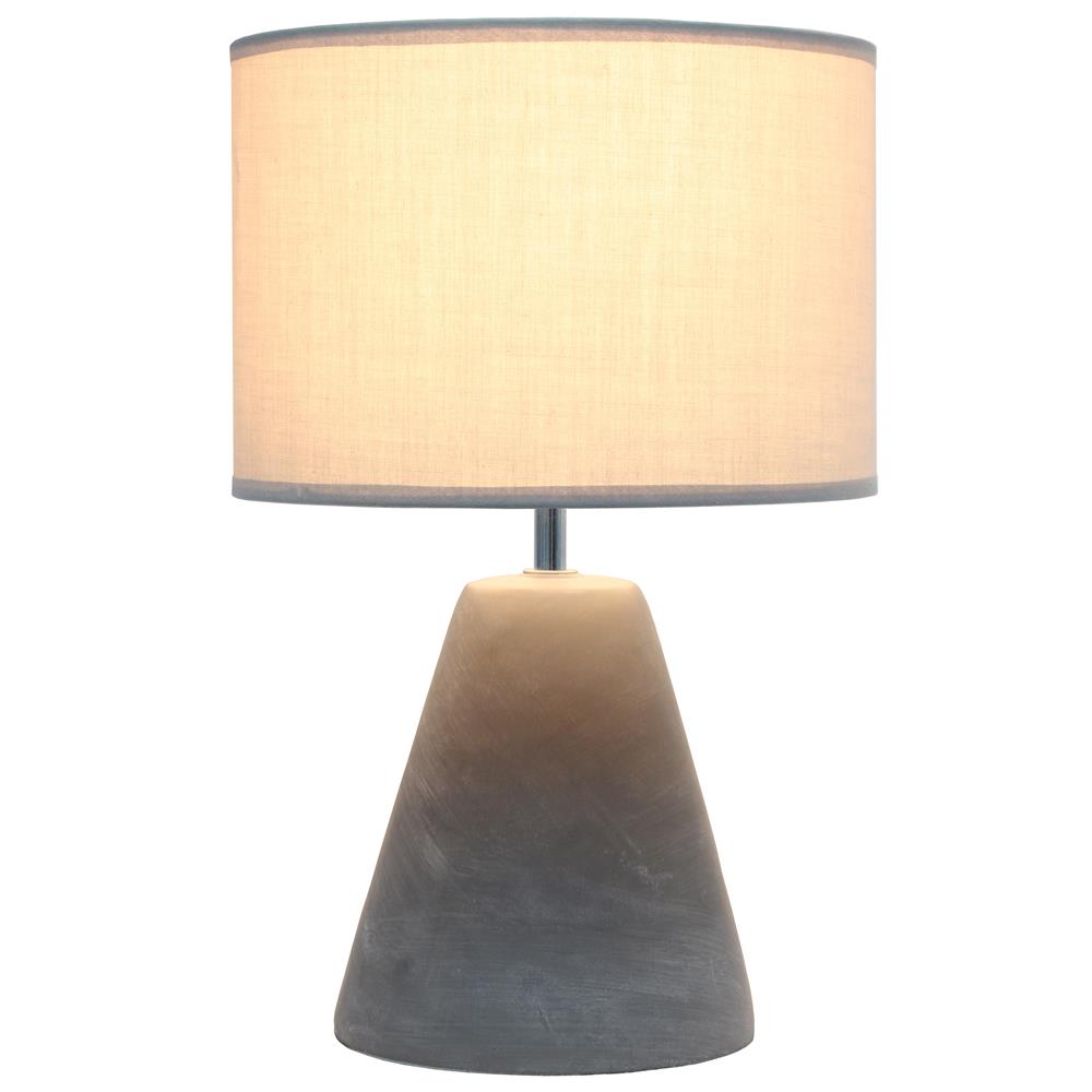 All the Rage LT2059-GRY Pinnacle Concrete Table Lamp, Gray