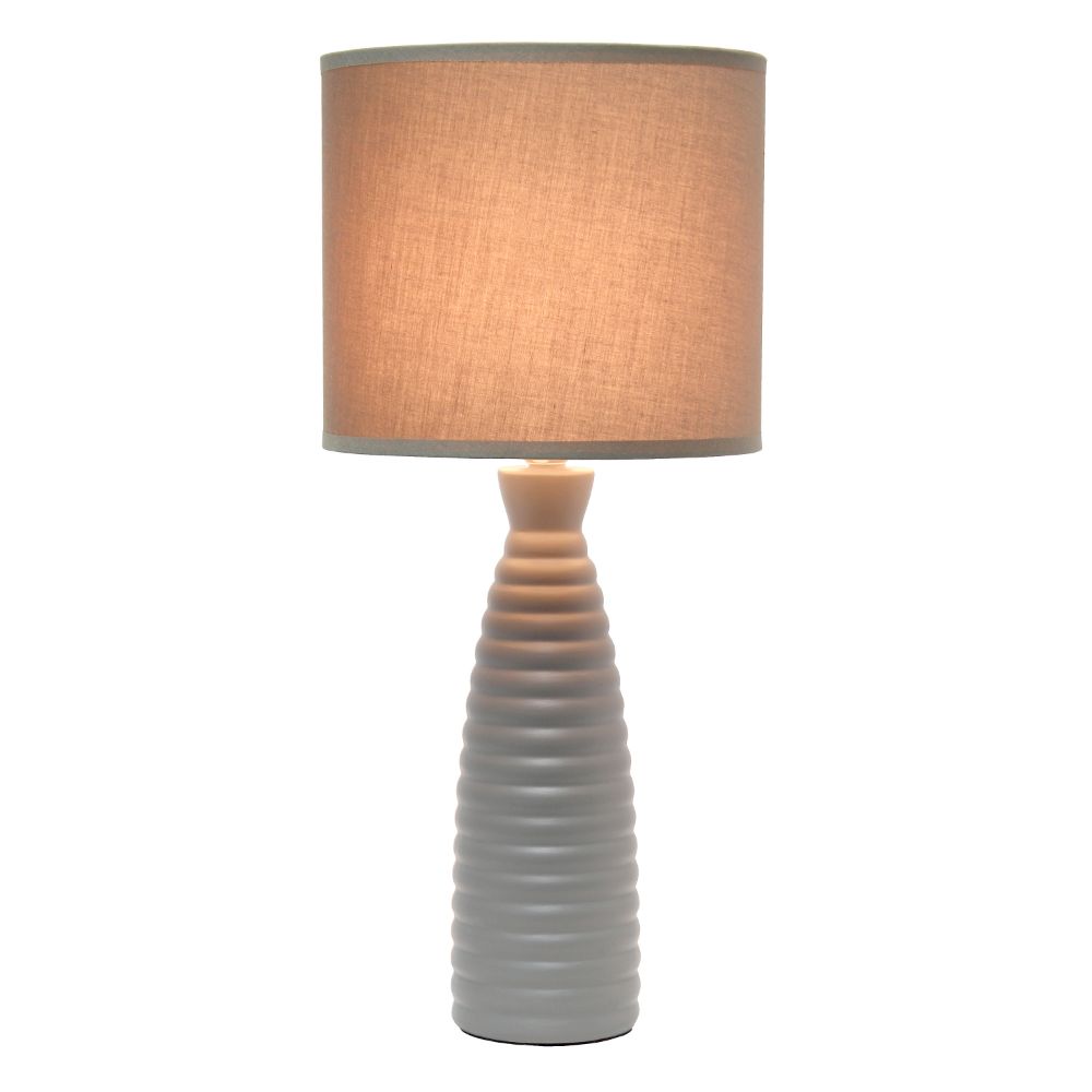 All The Rages LT2076-TAU Simple Designs Alsace Bottle Table Lamp, Taupe