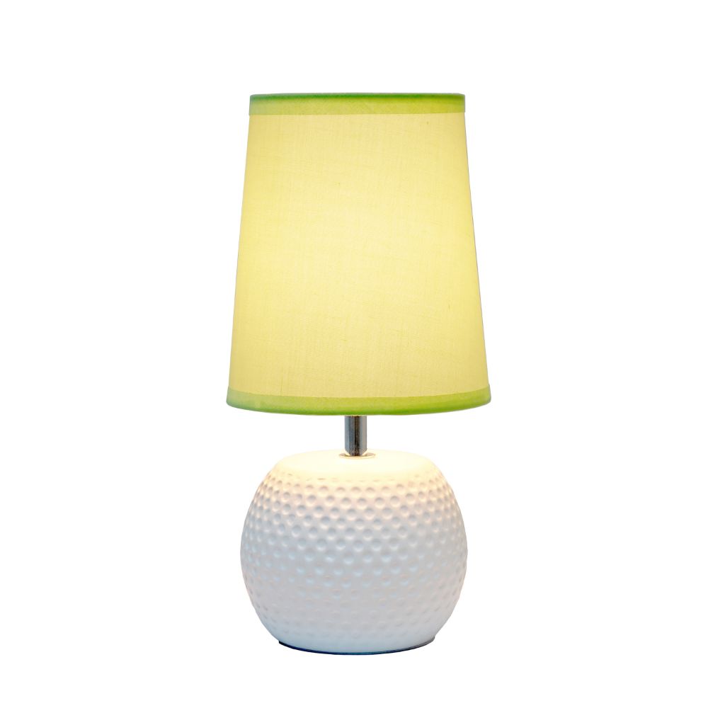 All The Rages LT2084-GRN Simple Designs Studded Texture Ceramic Table Lamp, Green