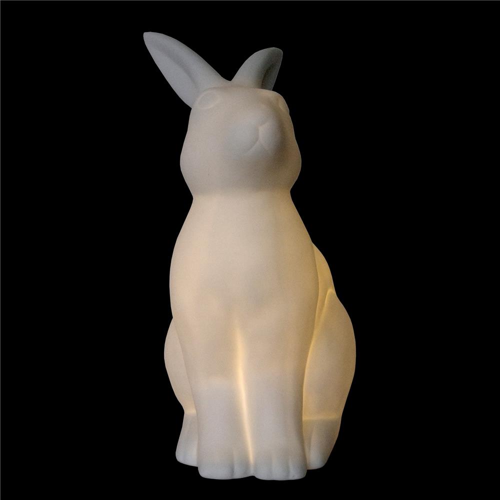  All The Rages LT3058-WHT Simple Designs Porcelain Bunny Rabbit Shaped Animal Light Table Lamp