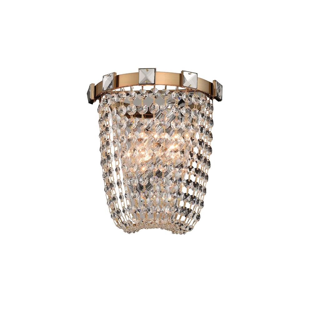 Allegri 027920-038-FR001 Impero 2 Light Wall Sconce in Brushed Champagne Gold