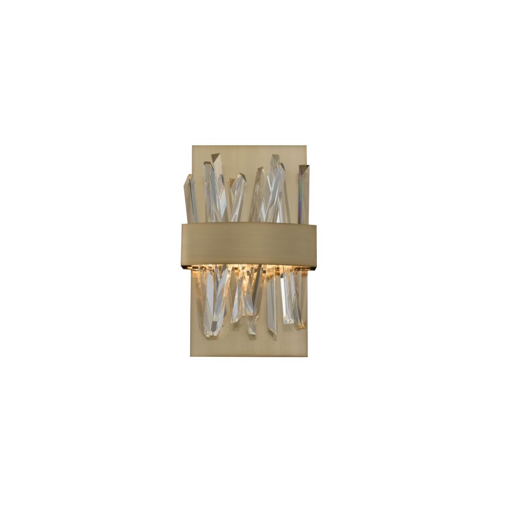 Allegri 030220-038 Glacier Led Ada Wall Sconce in Brushed Champagne Gold