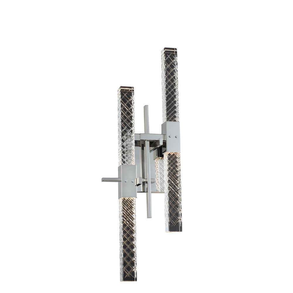 Allegri 034922-010-FR001 Apollo 4 Light LED Wall Bracket in Chrome with Firenze Crystal