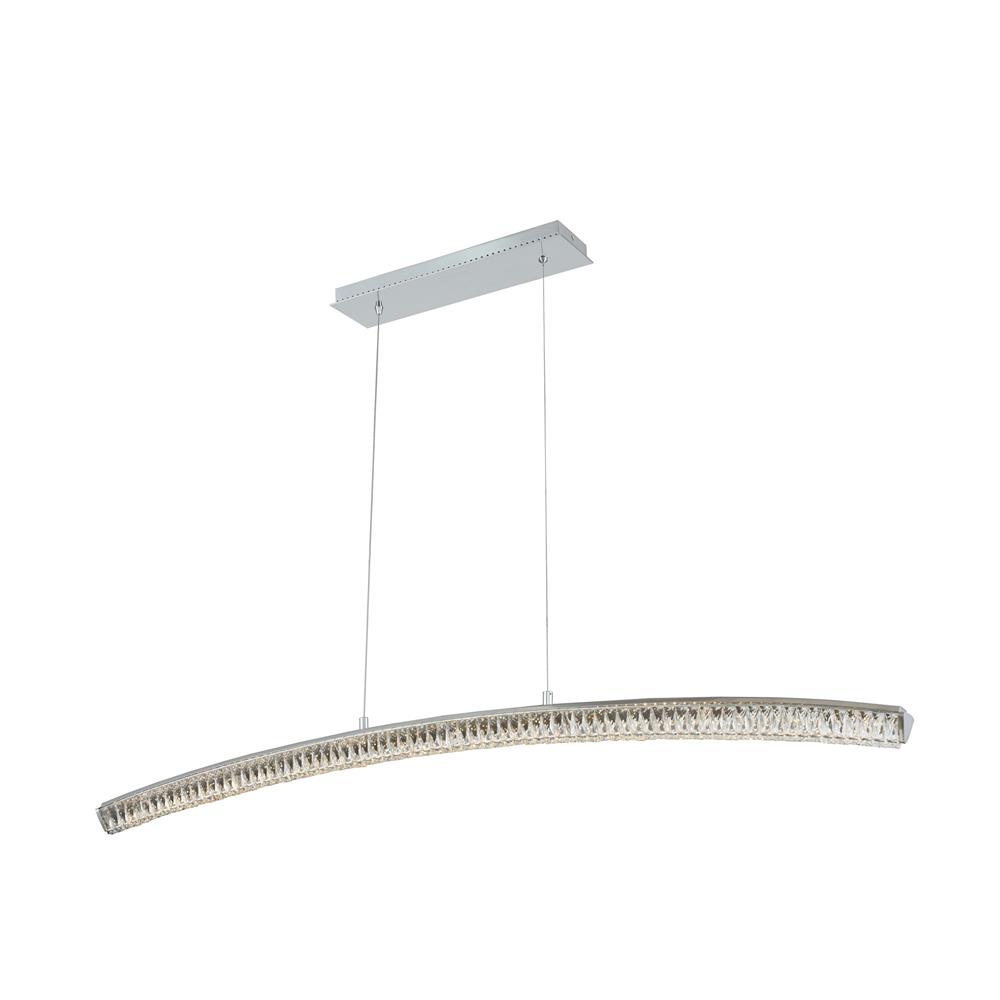 Allegri 035761-010-FR001 Aries 60 Inch LED Island in Chrome with Firenze Crystal