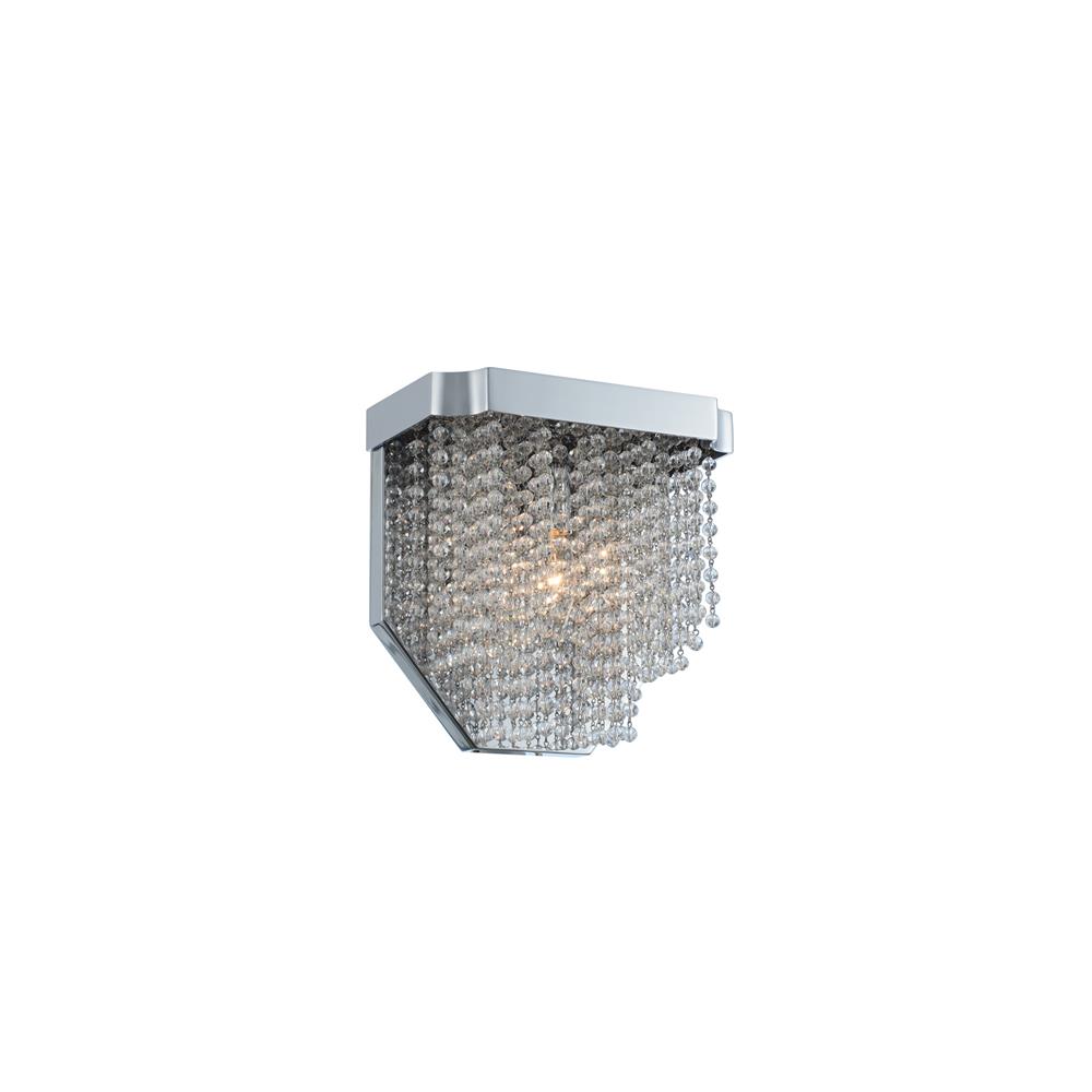 Allegri 036020-010-FR001 Tenda 9 Inch Wall Sconce in Chrome with Firenze Crystal