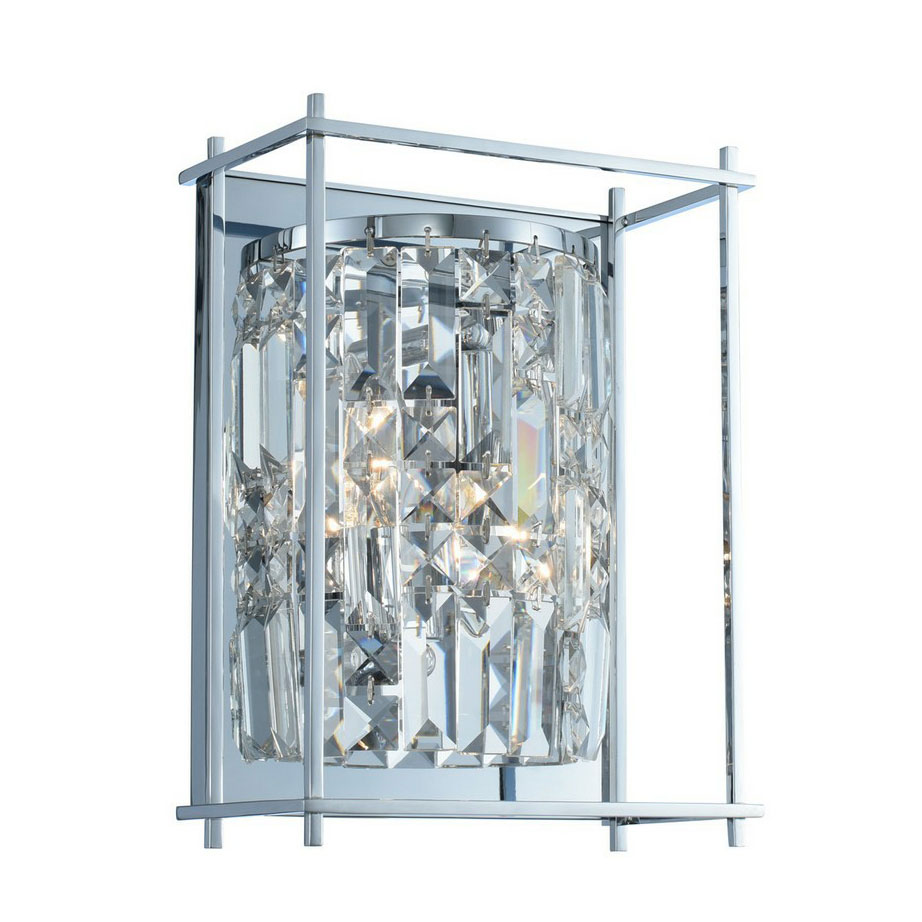 Allegri 036120-010-FR001 Joni Small Wall Sconce in Chrome with Firenze Crystal