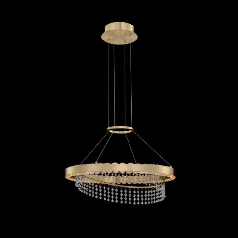 Allegri 036355-039-FR001 Saturno 20 Inch LED Pendant in Brushed Brass