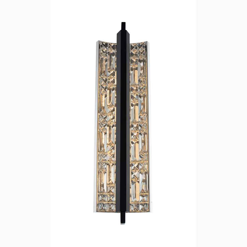 Allegri 036921-052-FR001 Capuccio 6 Inch LED Wall Sconce in Matte Black with Chrome