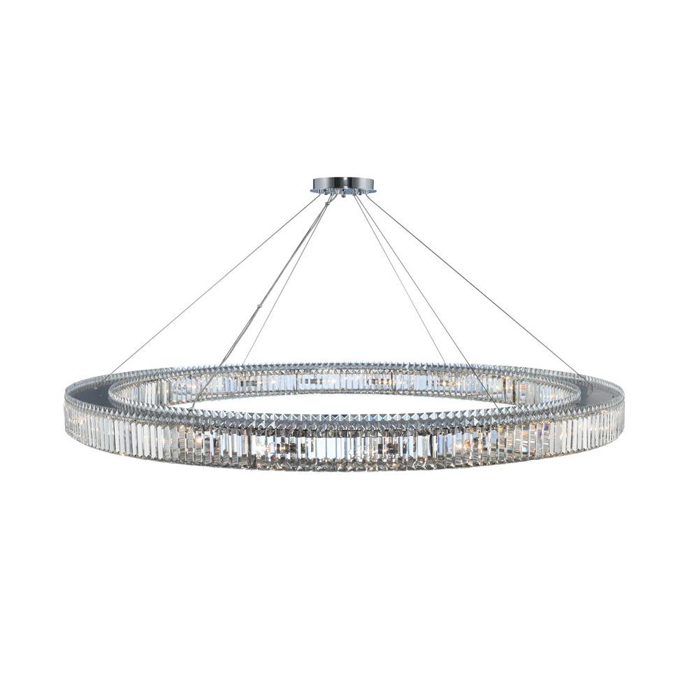 Allegri 11716-010-FR001 Rondelle 72 Inch Pendant in Chrome with Firenze Crystal