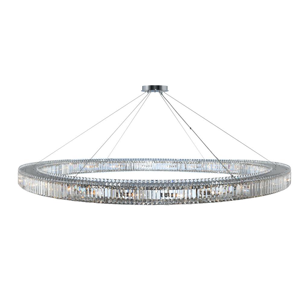 Allegri 11717-010-FR001 Rondelle 84 Inch Pendant in Chrome with Firenze Crystal