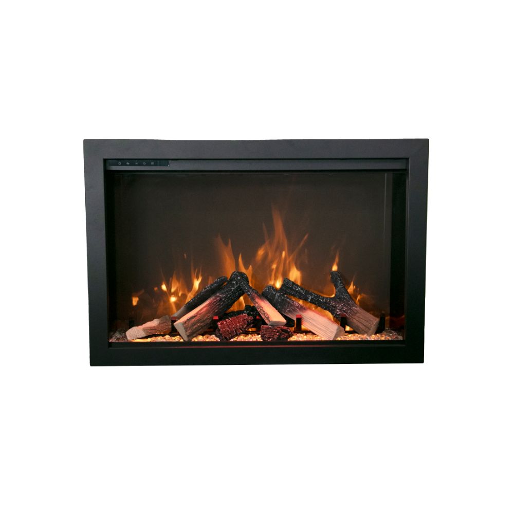 Amantii TRD-38-BESPOKE Traditional Bespoke - 38" Indoor / Outdoor Electric Insert featuring Thermostatic Remote, WiFi capable and a Selection of Media Options 