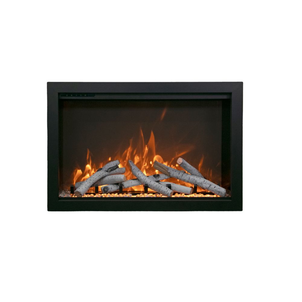 Amantii TRD-33-BESPOKE Traditional Bespoke - 33" Indoor / Outdoor Electric Insert featuring Thermostatic Remote, WiFi capable and a Selection of Media Options 