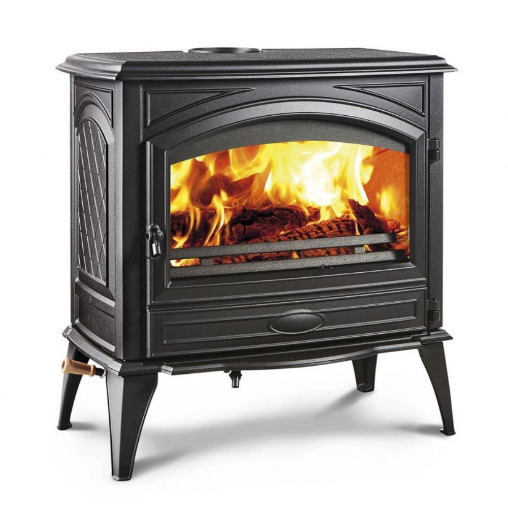 Sierra Flame W76 Wood Burning Stove, Cast Iron, Black Colour Finish