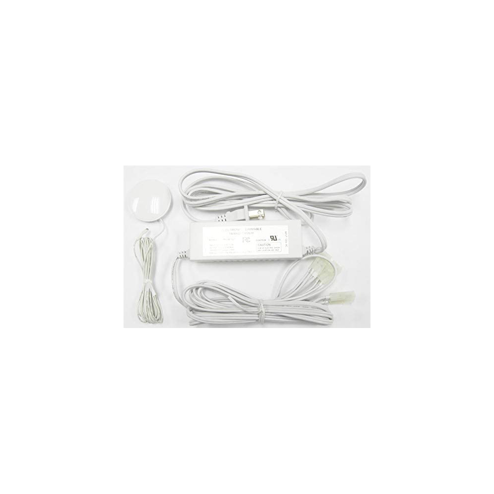 Amax Lighting DIM60-120/WT Dimmer and Transformer with Touch Pad with Power Plug in White
