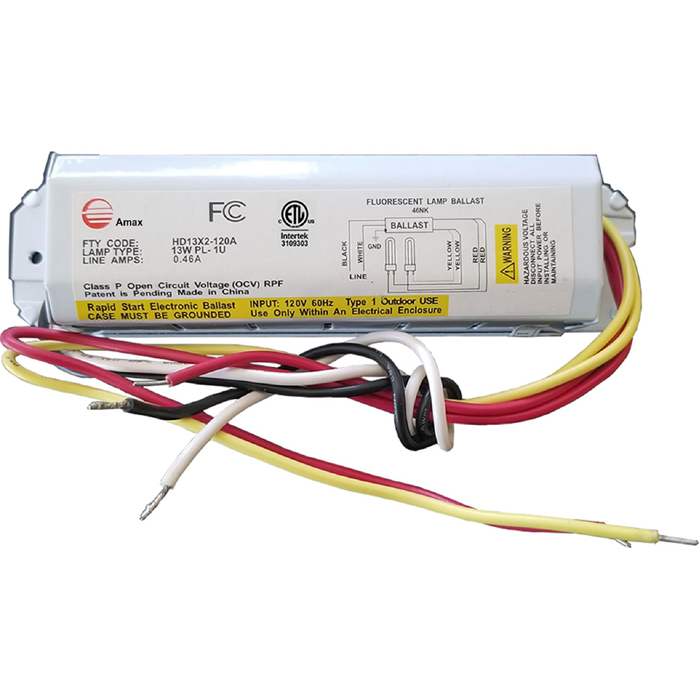 Amax Lighting HD13X2-120A 26W Electronic Ballast in White
