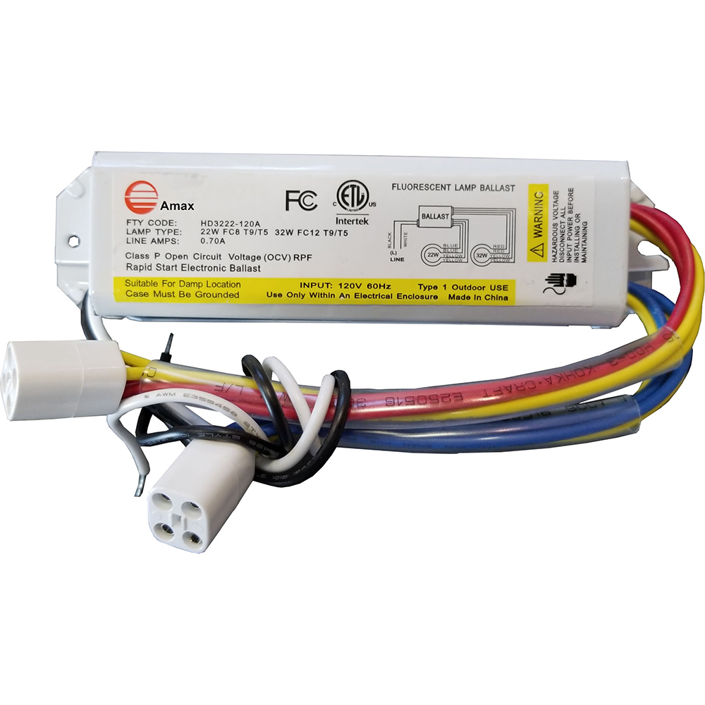 Amax Lighting HD3222-120A 54W Electronic Ballast in White