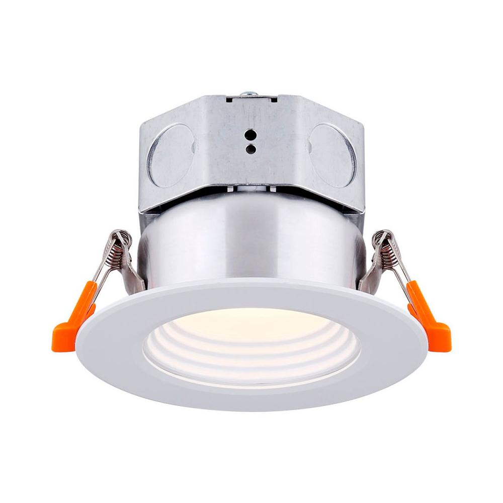 Amax Lighting LED-BR3P/WT 3" LED Veloce Baffle Downlight with Self-J-Box in White