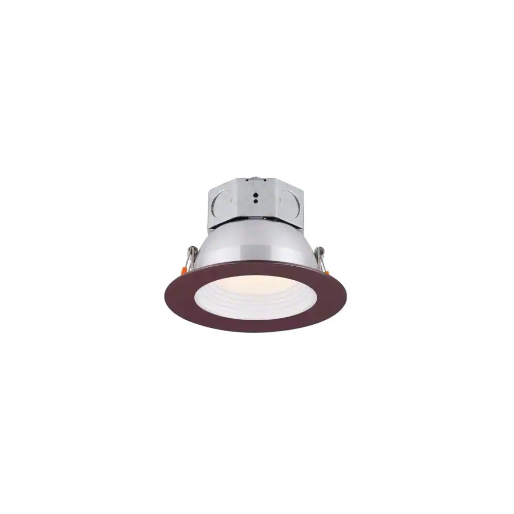 Amax Lighting LED-BR4P/BZ 4" LED Veloce Baffle Downlight with Self-J-Box in Bronze