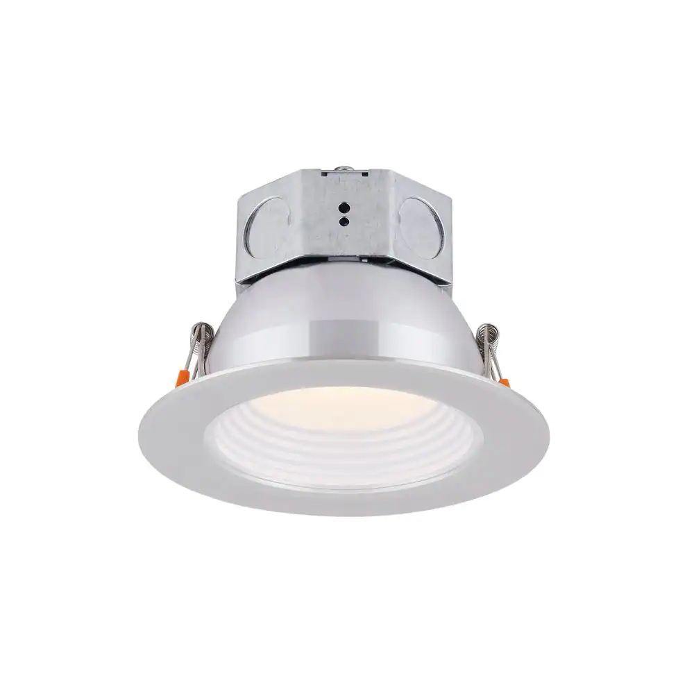 Amax Lighting LED-BR4P/BLK 4" LED Veloce Baffle Downlight with Self-J-Box in Black