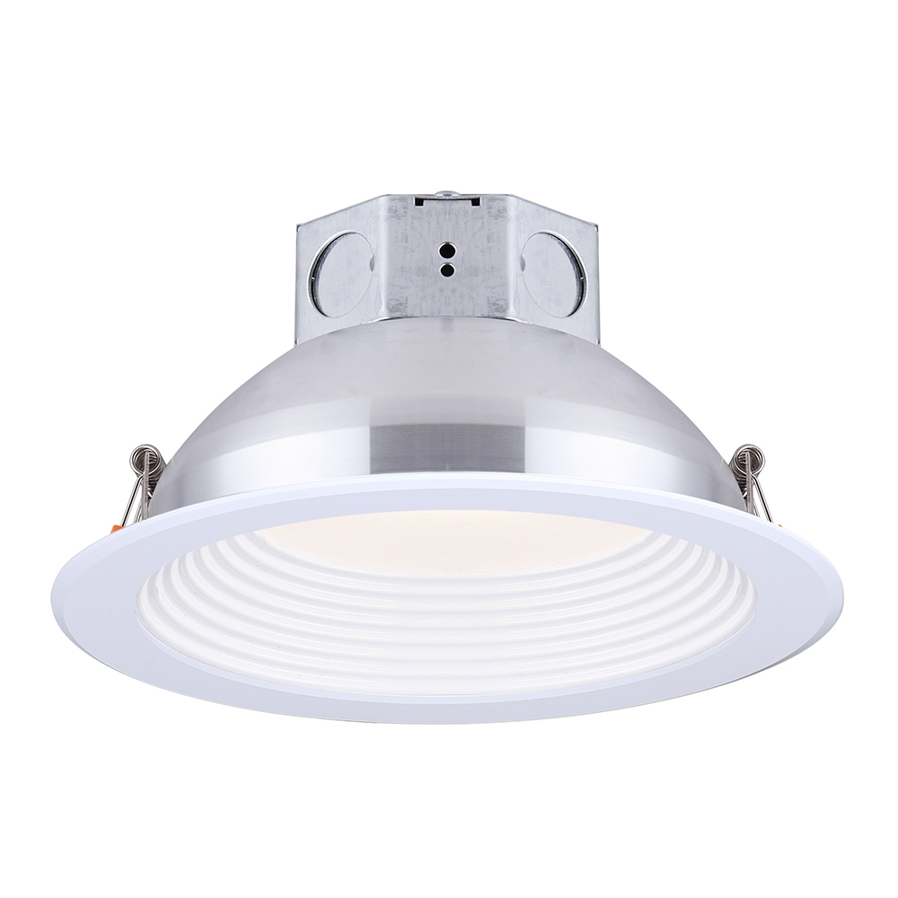 Amax Lighting LED-BR6P/WT 6" LED Veloce Baffle Downlight with Self-J-Box in White