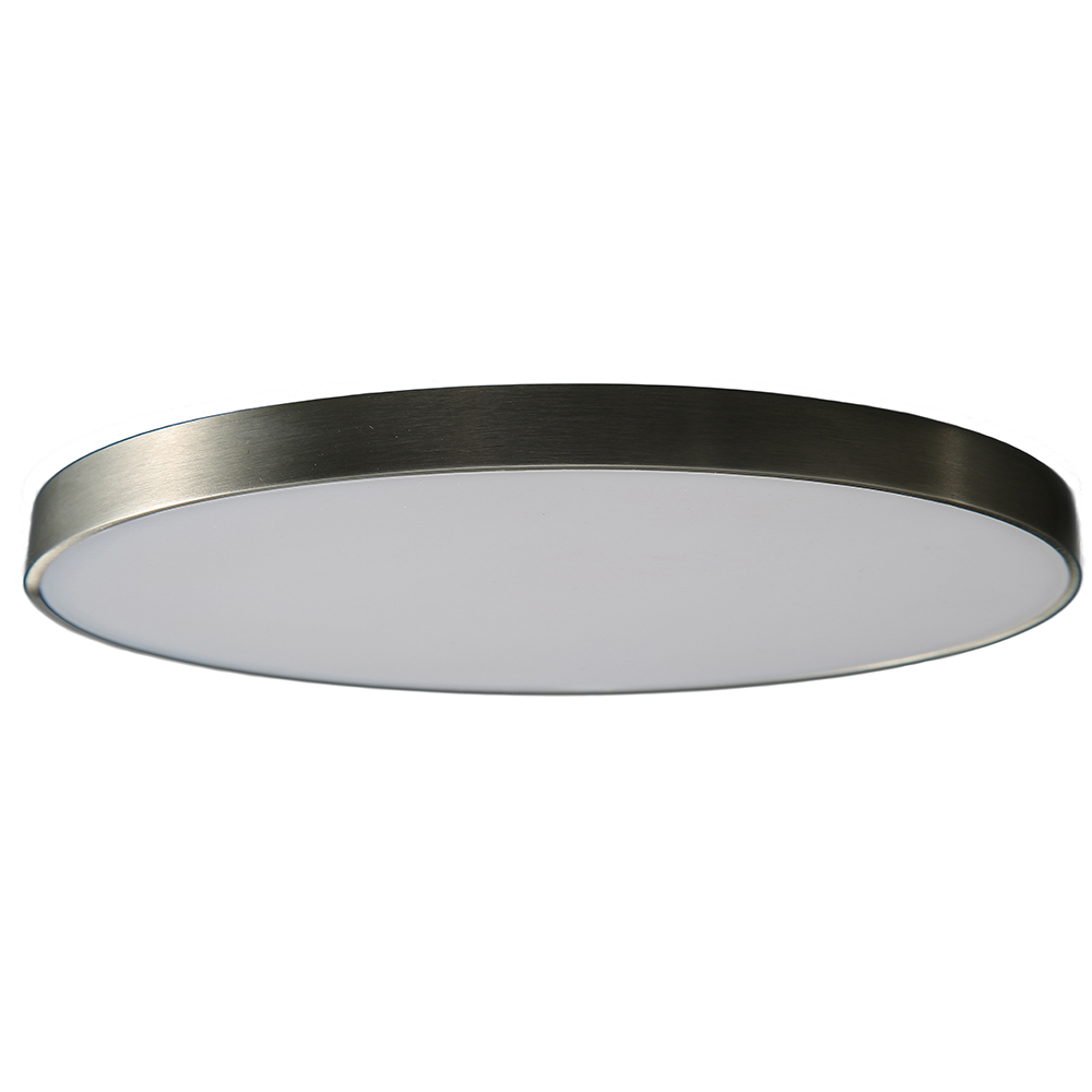 Amax Lighting LED-CP5D-BN 4" LED Fully Dimmable Convex Edgeless Flushmount in Brush Nickel