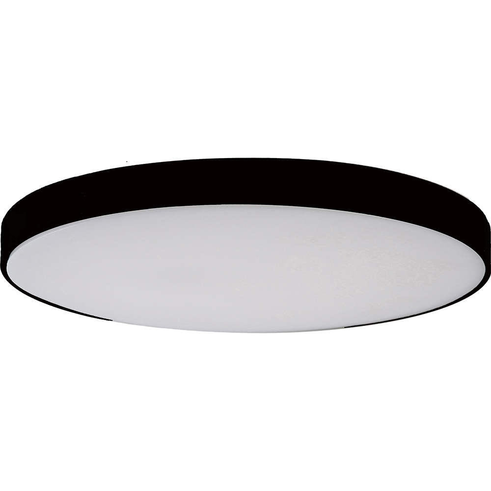 Amax Lighting LED-CP7D-BLK 7" LED Fully Dimmable Convex Edgeless Flushmount in Black