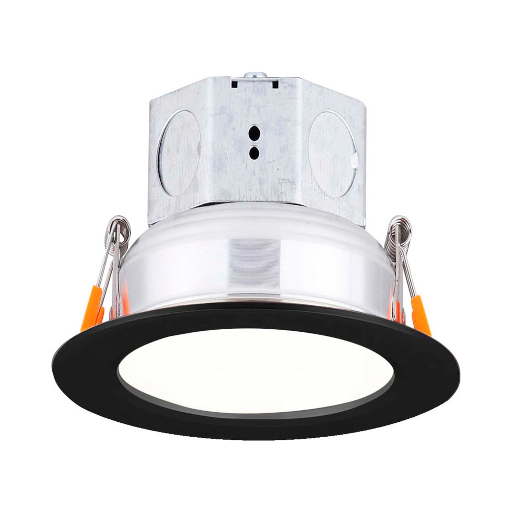 Amax Lighting LED-SR6P/BLK 6" LED Veloce Baffle Downlight with Self-J-Box in Black
