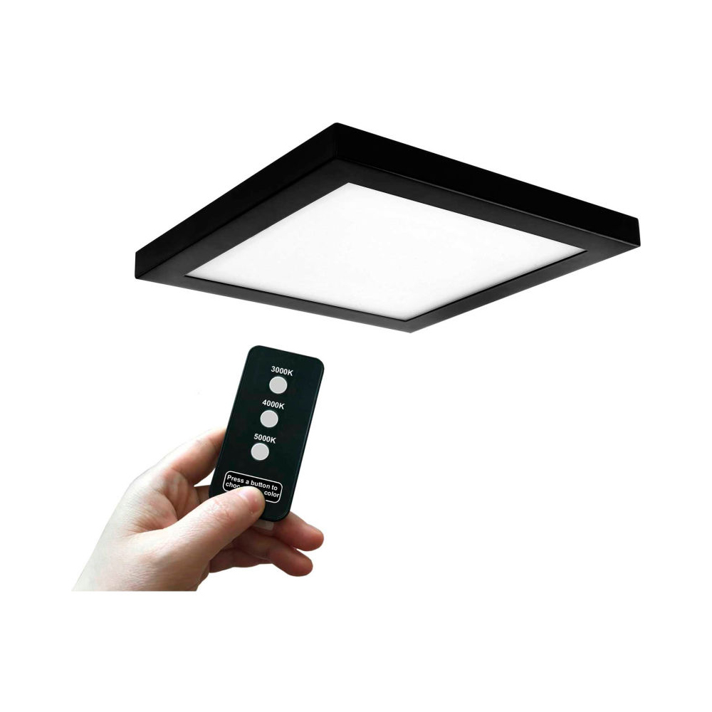 Amax Lighting iWCD-SM10DL-BLK 10" Remote Control 3CCT LED Surface Mount in Black