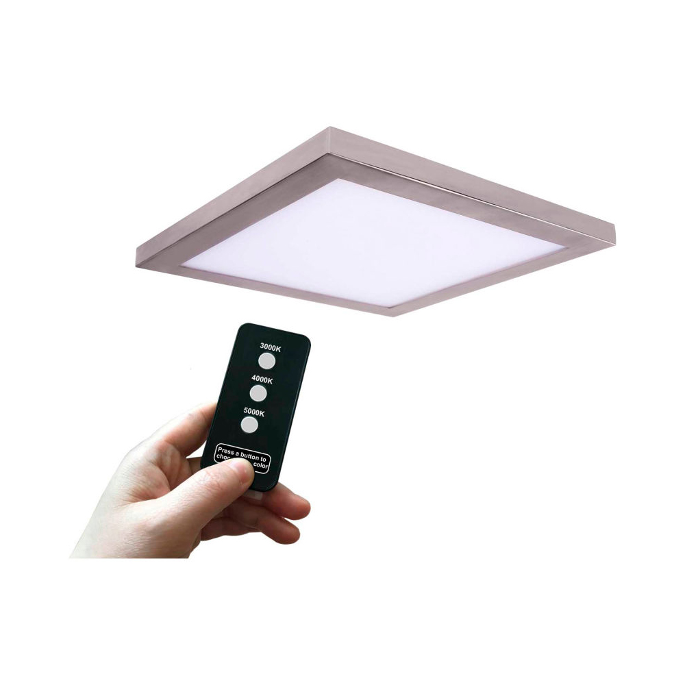 Amax Lighting iWCD-SM10DL-BN 10" Remote Control 3CCT LED Surface Mount in Brush Nickel