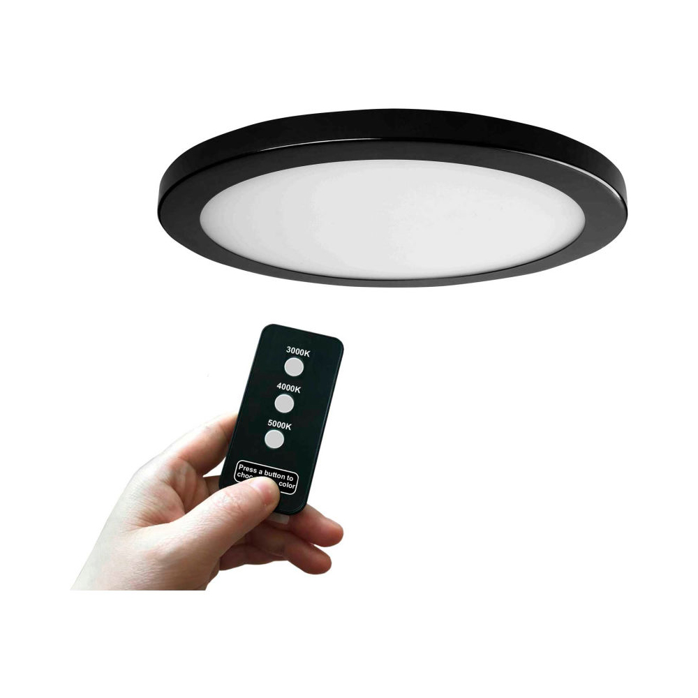 Amax Lighting iWCD-SM11DL-BLK 11" Remote Control 3CCT LED Surface Mount in Black