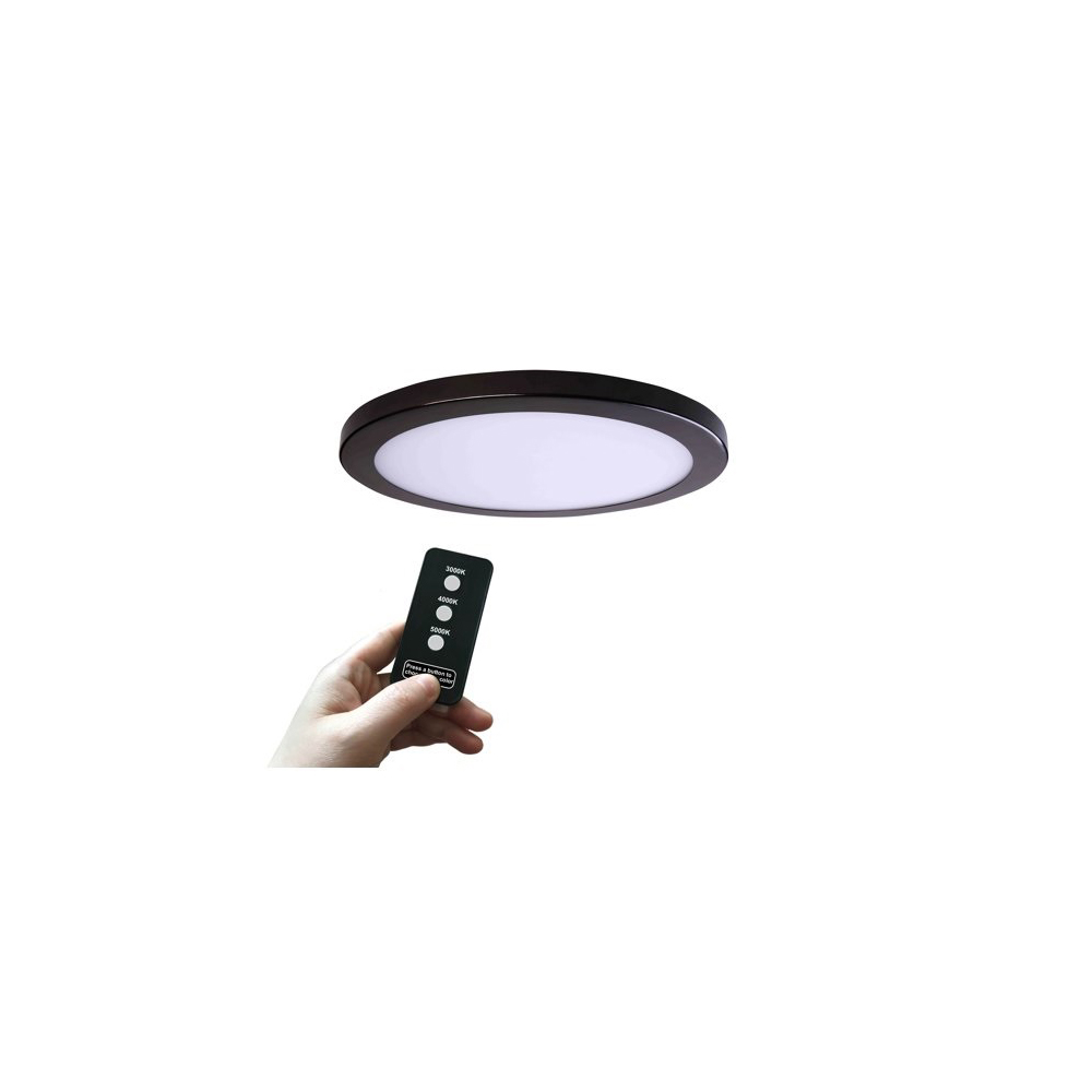 Amax Lighting iWCD-SM11DL-BZ 11" Remote Control 3CCT LED Surface Mount in Brush Nickel