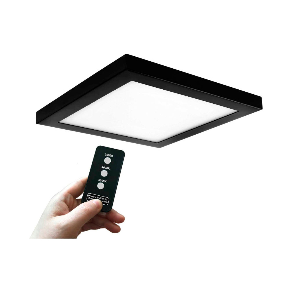 Amax Lighting iWCD-SM13DL-BLK 13" Remote Control 3CCT LED Surface Mount in Black